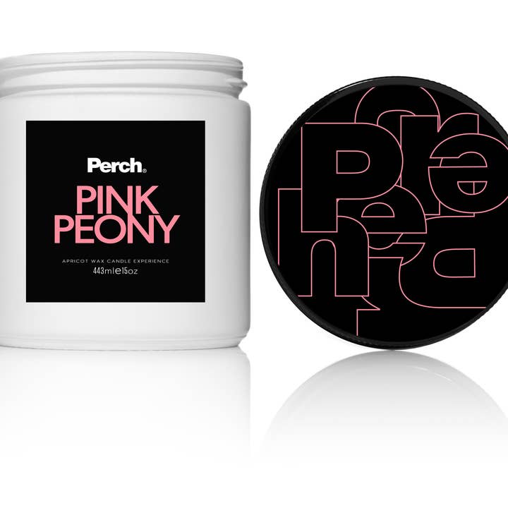 Perch® CandleHouse - Wholesale Jar/Filled Candle - Pink Peony Apricot Wax Candle1