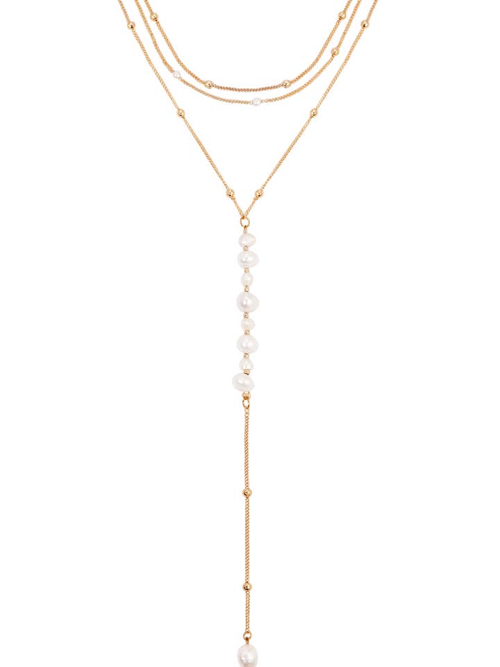 Coastal Pearl Lariat for wholesale by Ettika