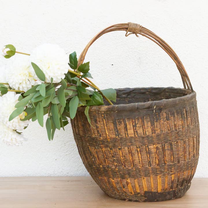 Panier Primitif en Osier Rustique pour la vente par De-cor