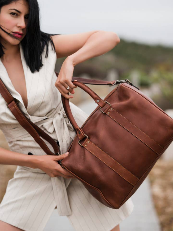 The Montclaire Weekender Travel Bag for wholesale by MBH Leather