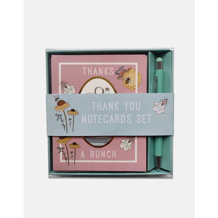 Robert Frederick Ltd - Wholesale Stationery/Notecard Set - Thank You Notecard and Pen Set - Beekeeper