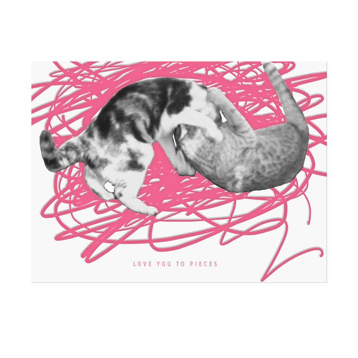 Carte Cats Love You To Pieces pour la vente par Embued Photophiles