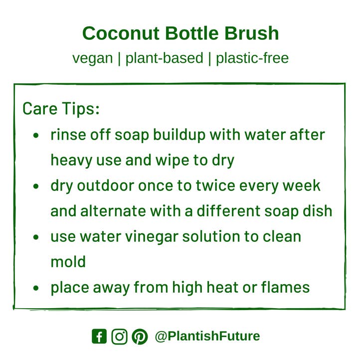 Plantish - Wholesale Cleaning Brush - Coconut Bottle Brush