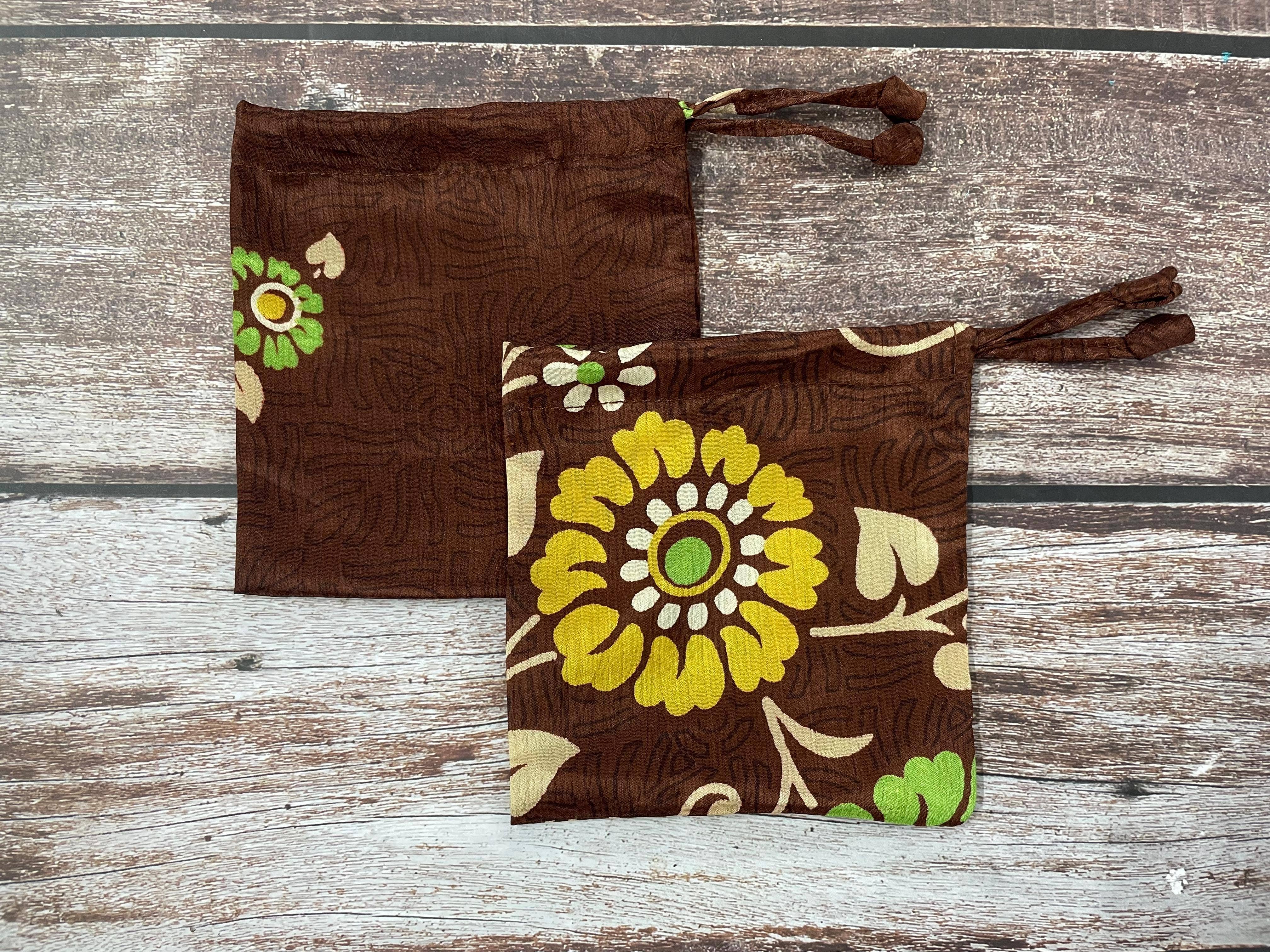 House of Kraft Jewelry & Accessories - Wholesale Gift Bag Set/Pack - Gift Pouches | Upcycled Silk Pouch | Pack Silk Gift Pouch42