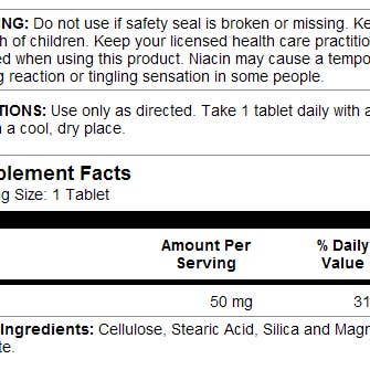 KAL - Wholesale Oral Supplement/Vitamin - Niacin Tablets 50mg1