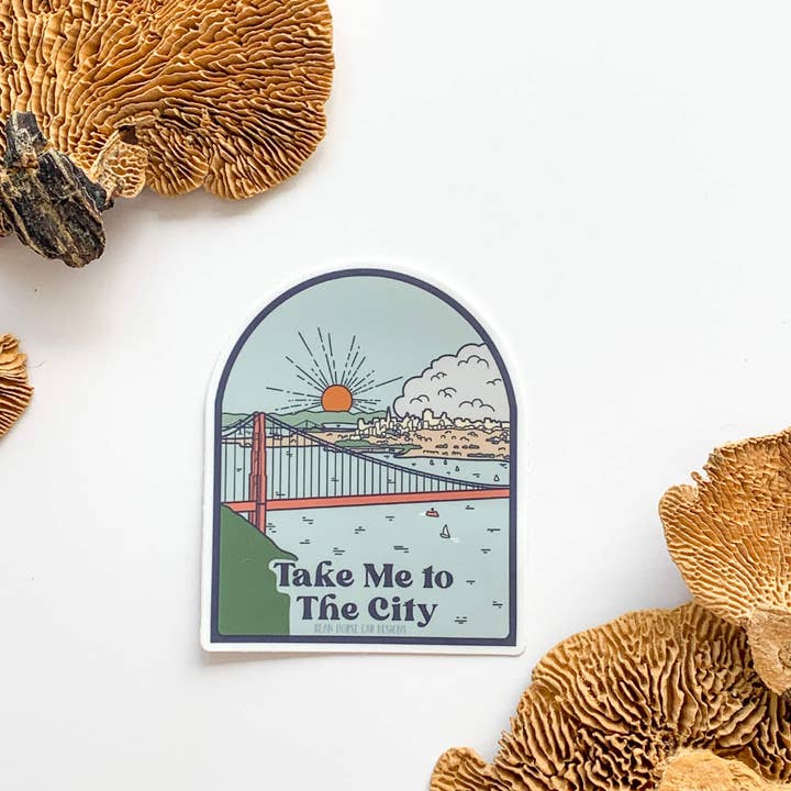 Autocollant Emmenez-moi en ville pour la vente par Bean Horse Car Designs