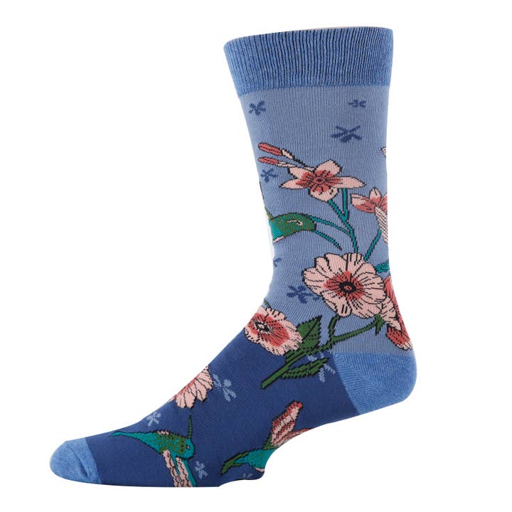 Oooh Yeah/Sock It Up/Oooh Geez Slippers - Wholesale Socks - Men's - Humming Hmm | Men's Floral Premium Cotton Crew Socks1