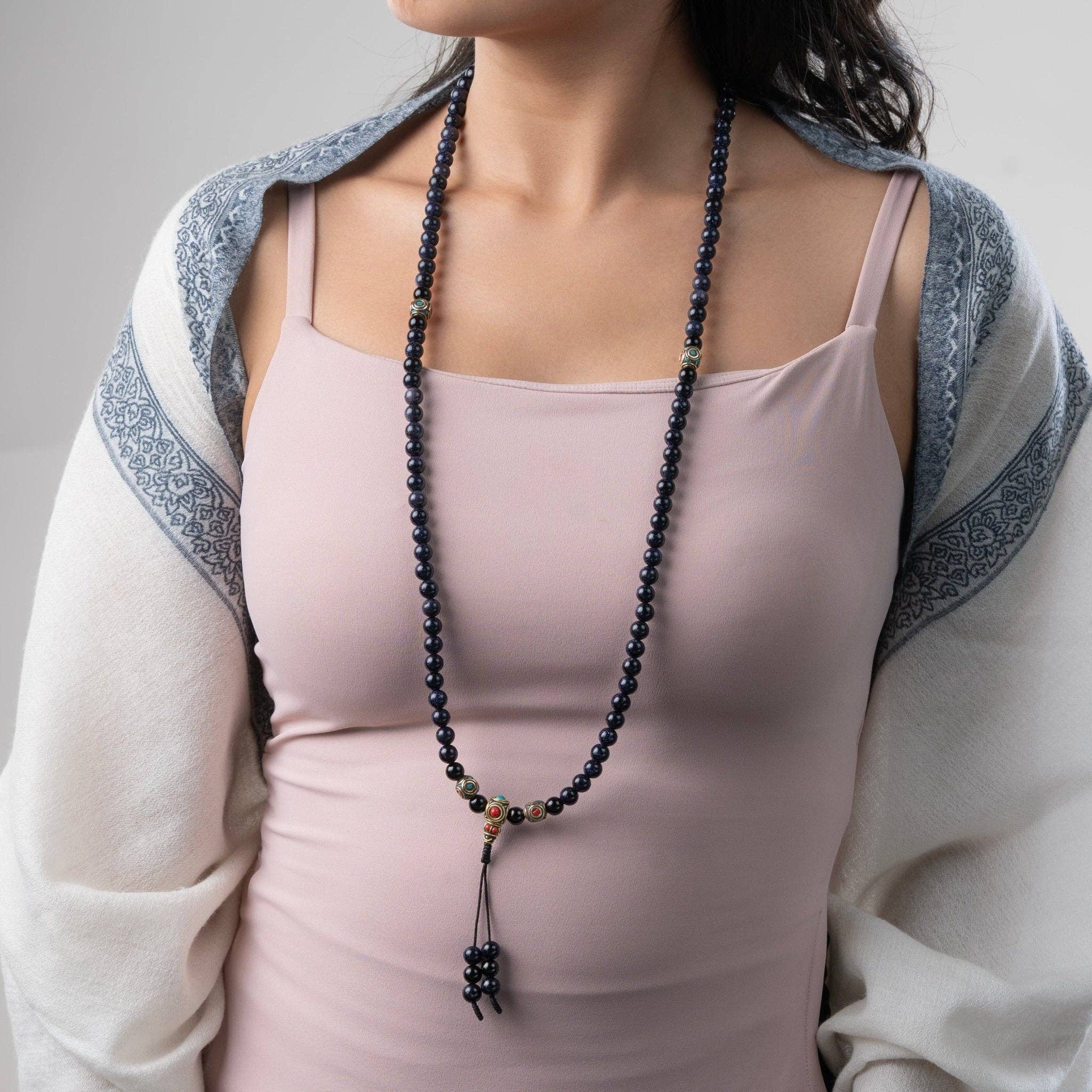 Art Of Tibet - Wholesale Prayer Beads Necklace - Sun Stone Leadership Mala3