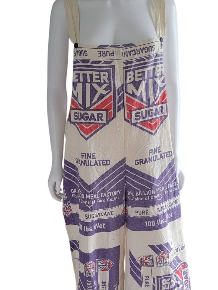 Evergreen Guardian Imports - Wholesale Jumpsuit - Women's - T2429 Flour Sack Cotton Jumpsuit w. Straps- Better Mix Sugar0