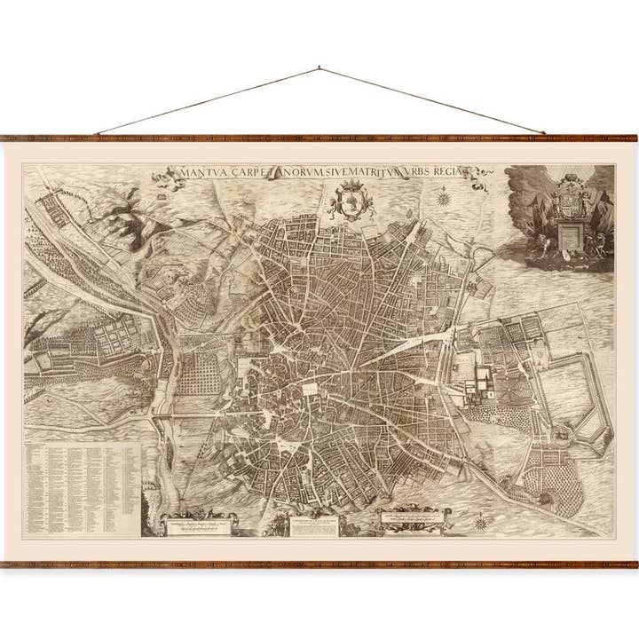 Madrid-kort 1656 Vintage europæisk bykort på klar til at hænge nedrullet lærred Dekorativt antik vægdekorationskort Rulle af Spanien for engroshandel hos Maps Vintage