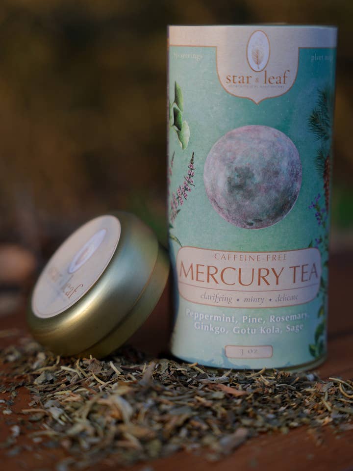 Mercury Tea for wholesale by Star & Leaf Astrological Apothecary
