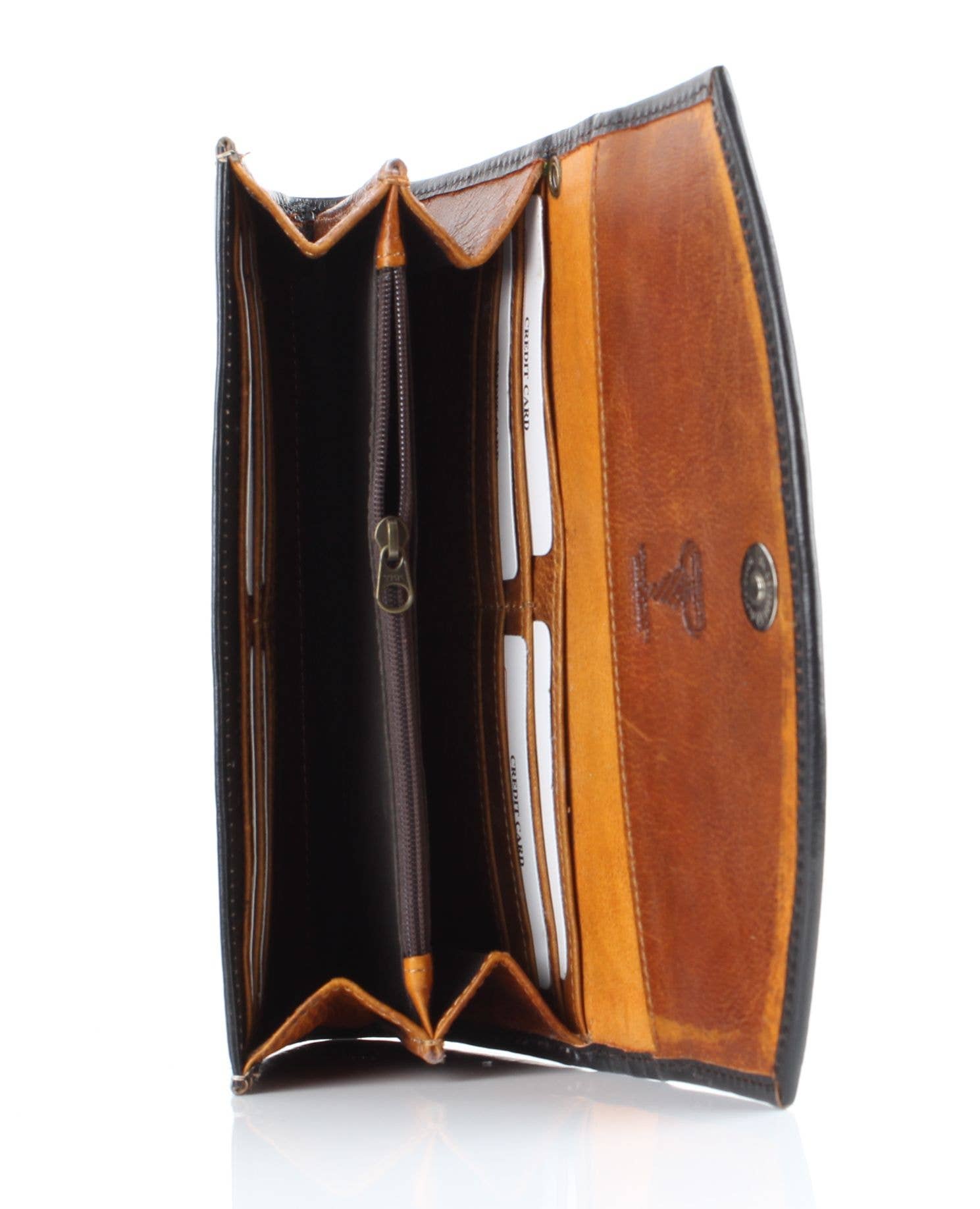 Leather Impressions Inc – wholesale Kuvertväska - Dam – American Bison Tooled Ladies Clutch/Armbandsplånbok1