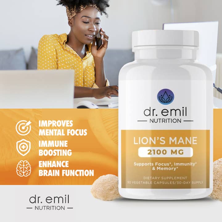 Dr. Emil Nutrition – Großhandel Nahrungsergänzungsmittel/Vitamin zum Einnehmen – Lions Mane Pilzkapseln