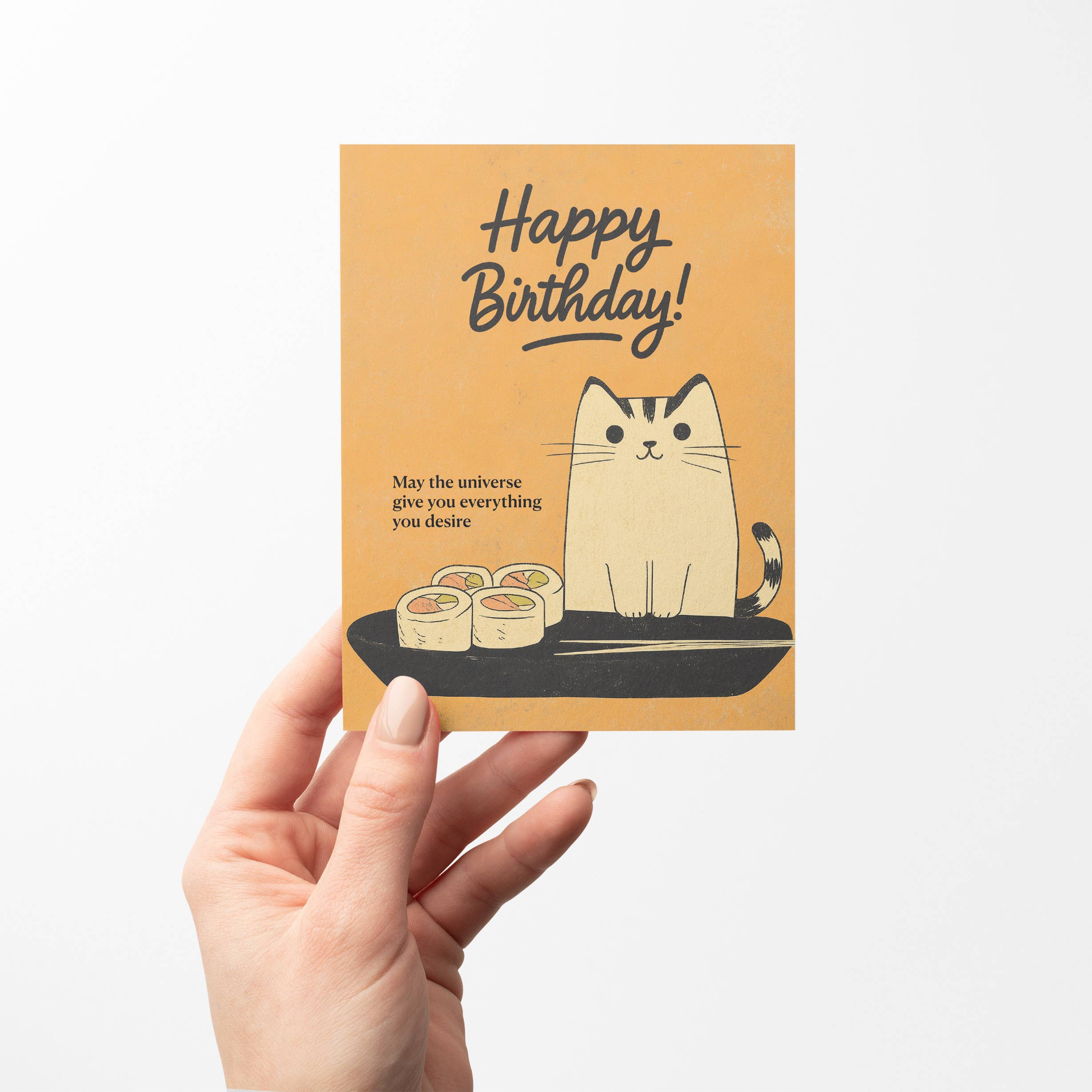 Paper Slam - Wholesale Birthday Card - Birthday sushi cat - A2 greeting card2
