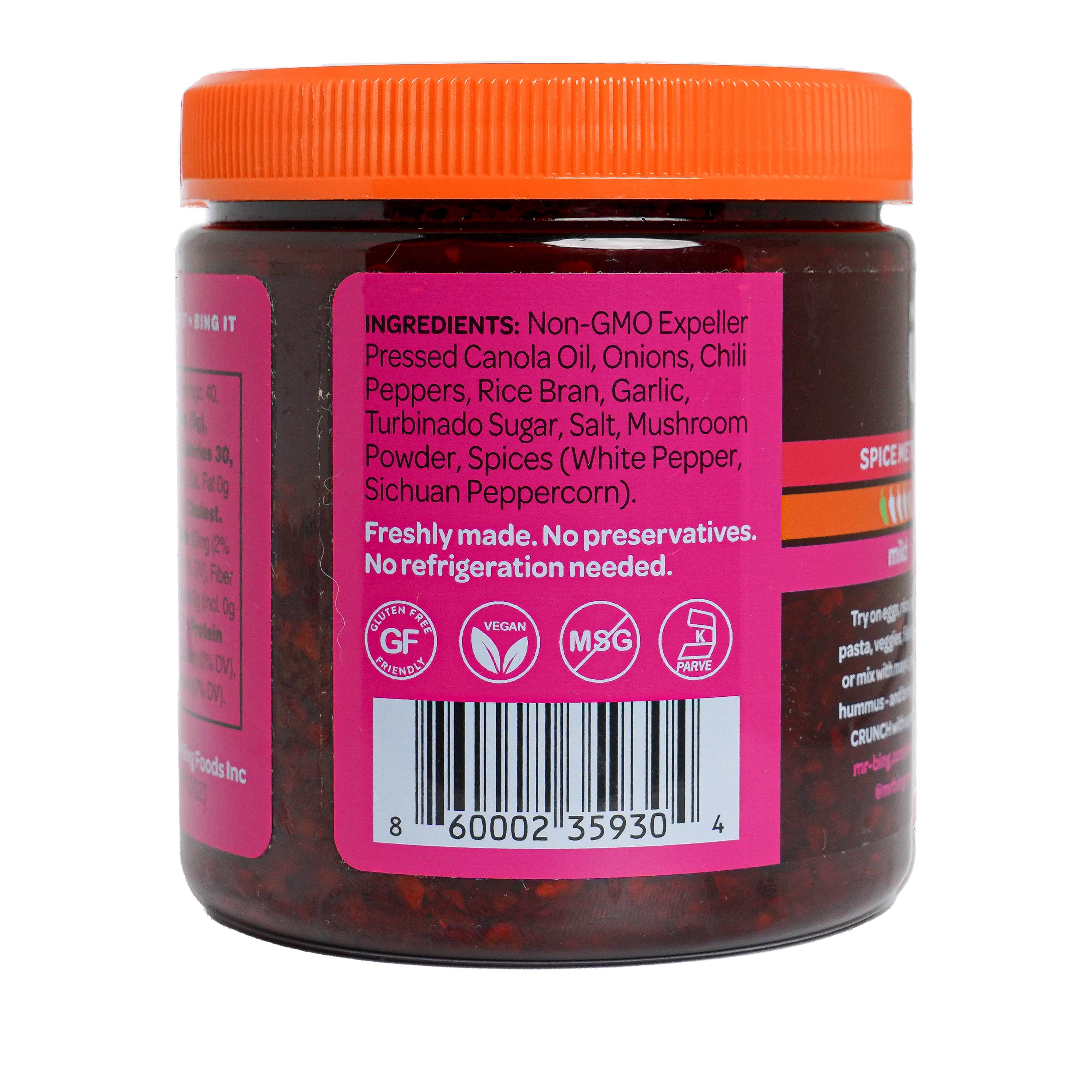 MR BING FOODS - Vente Pâtes de piment - Croustillant au chili doux Mr Bing, 6/7 oz7