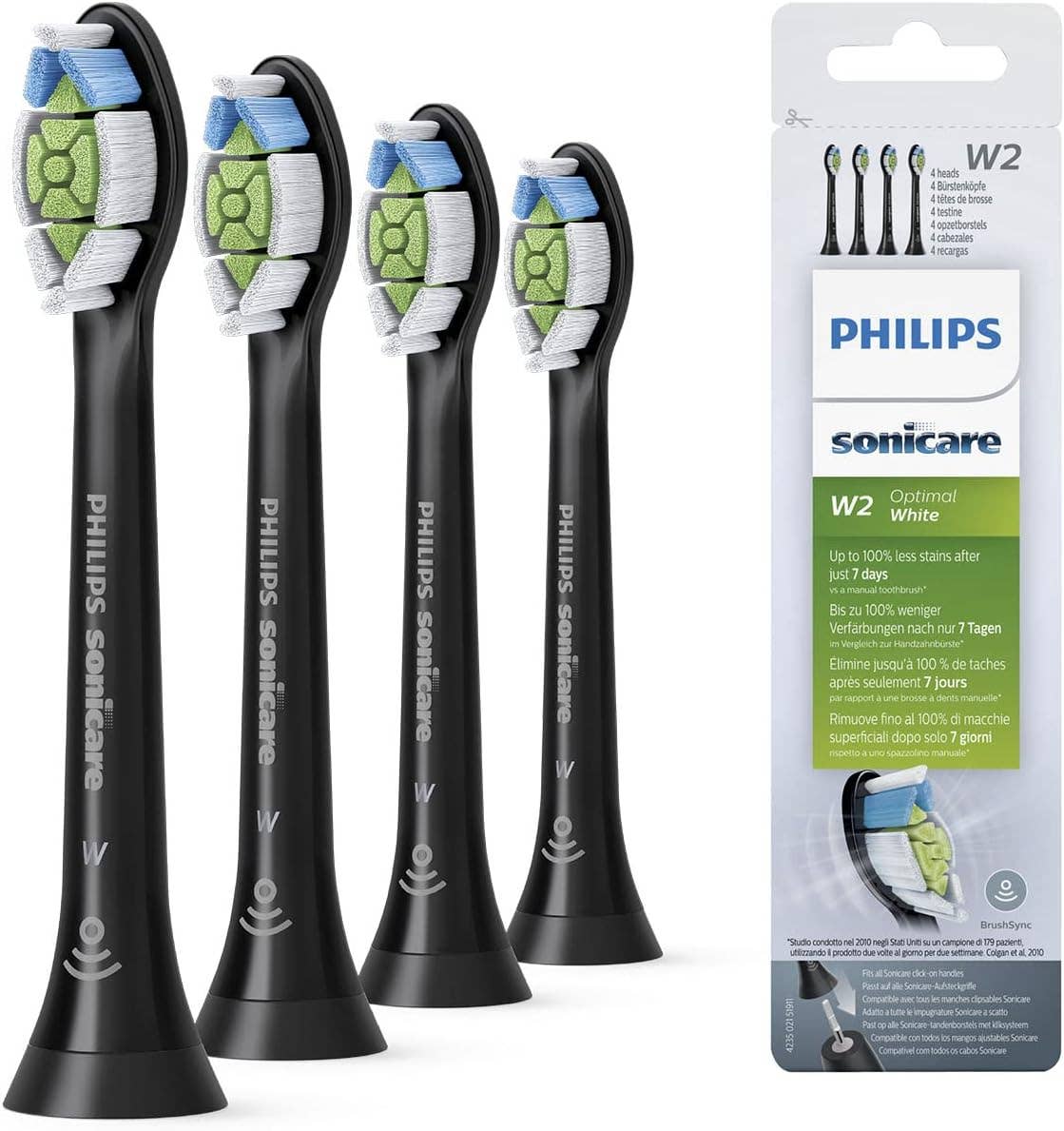 MEHIAZ - Vendita all'ingrosso Spazzolino da denti - Testine per spazzolino Philips Sonicare W2 Optimal White - confezione da 40