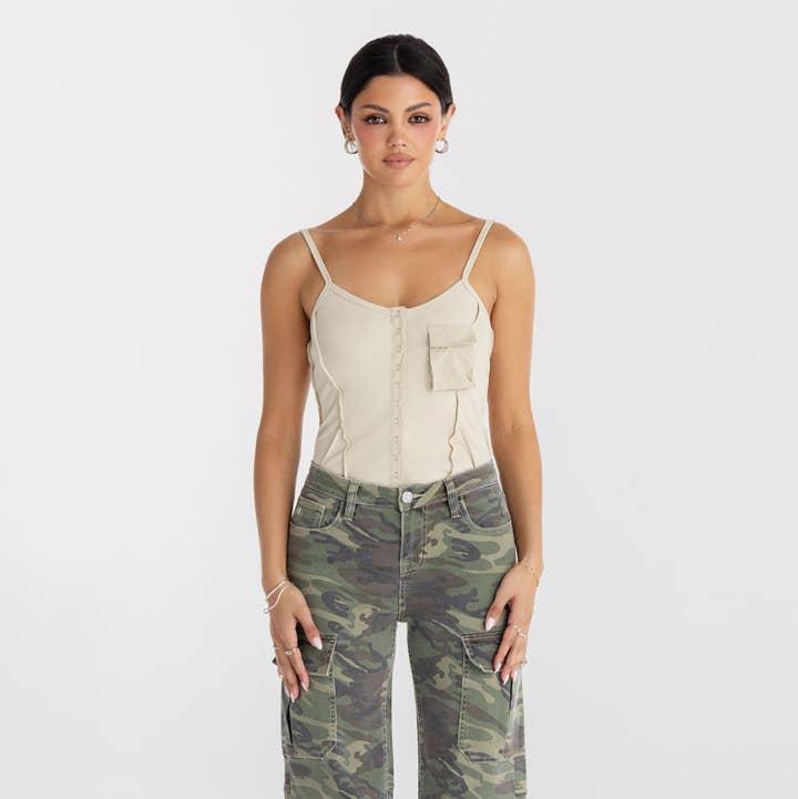 Miss Me - Wholesale Jeans - Women's - M2373G- MID RISE CARGO JEANS5