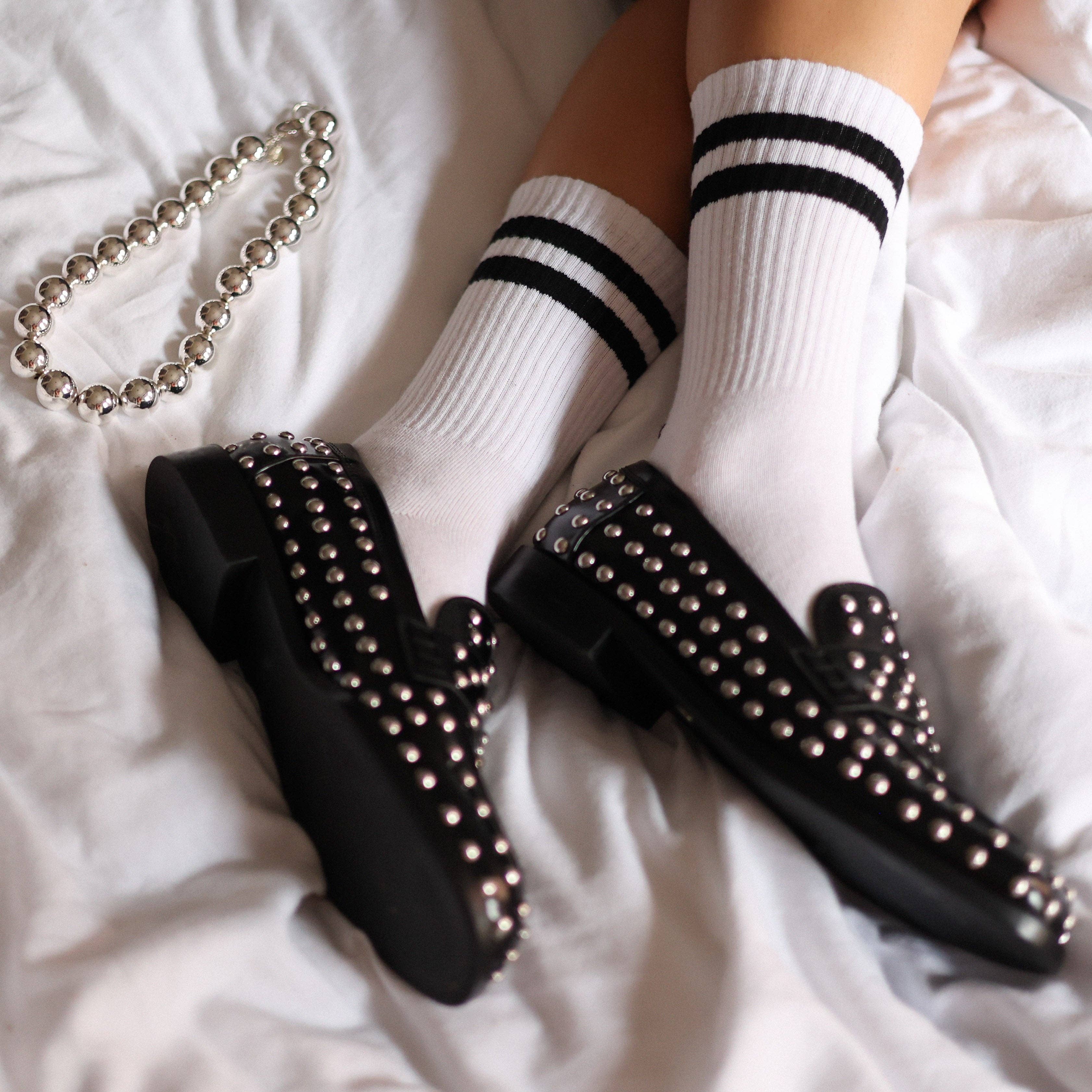 KLUE – Großhandel Socken - Unisex – KLUE Tennissocken aus Bio-Baumwolle für Sport | Weiß und Schwarz0