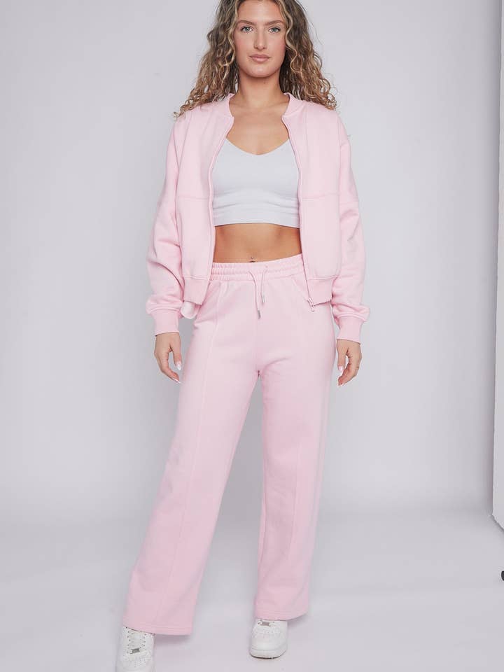 AX Labels - Wholesale Top & Pant Set (NOT Loungewear) - Women's - Oversized Bomber Style Fleece Zipper Co-ord18