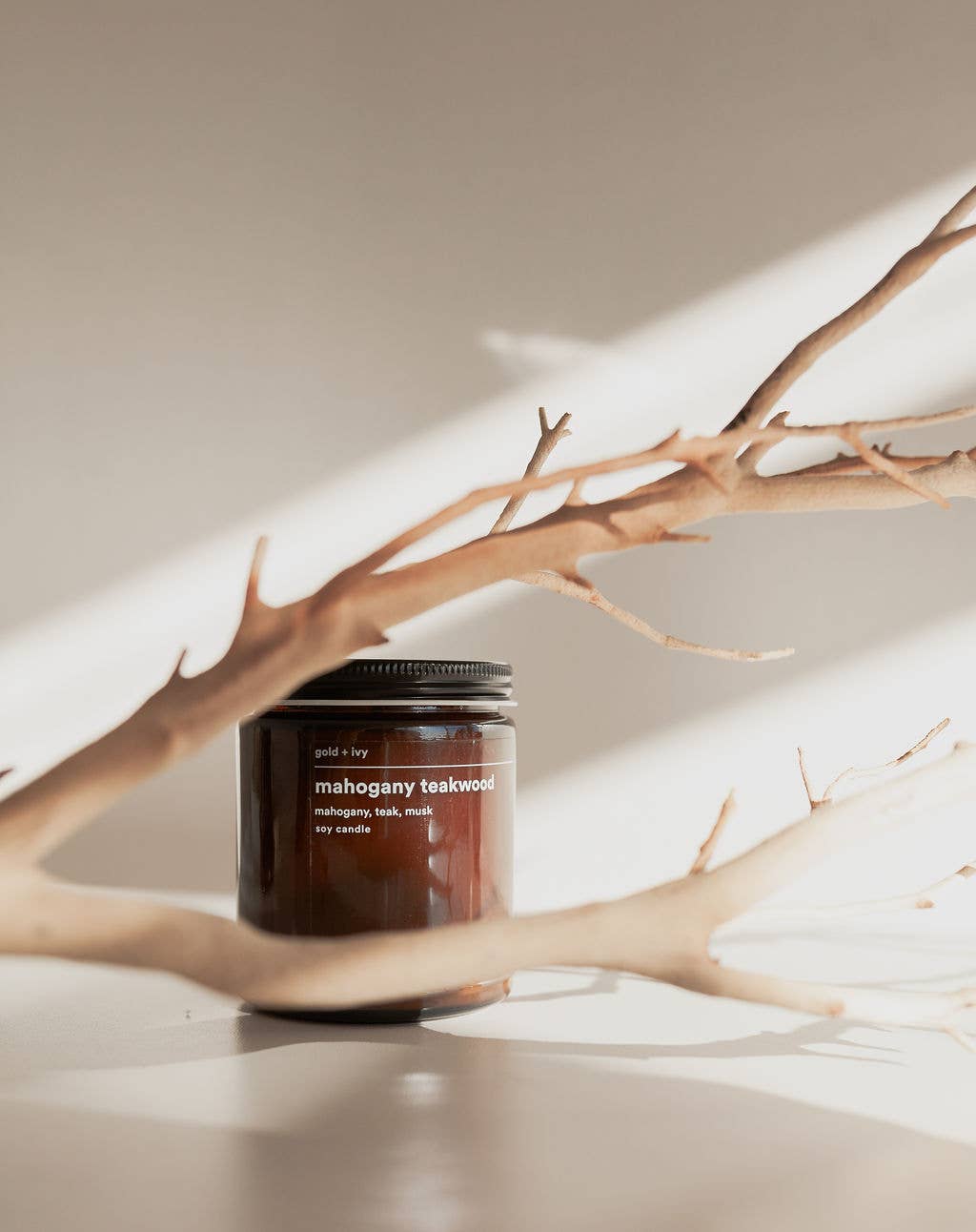 gold + ivy - Wholesale Pot/gevulde kaars - mahonie teakhout sojakaars - mahonie, teak, muskus4