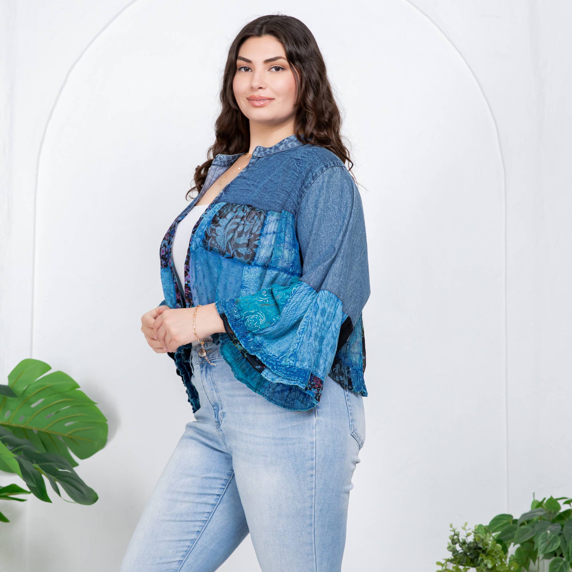 Young Threads - Wholesale Kimono - Women's - Boho Kimono Shrug with Bell Sleeves - New16