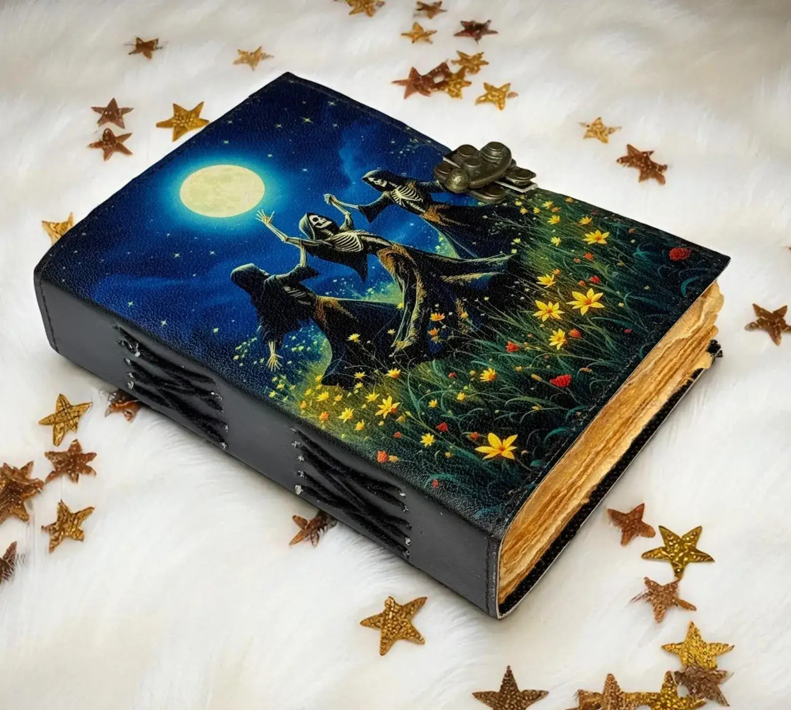 MNM HANDICRAFTS - Wholesale Journal/Diary - Leather Grimoire Journal Moon Tree Book of Shadows Witchcraf4