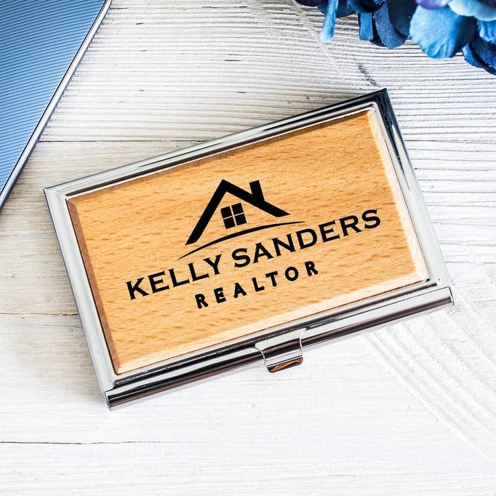 Visitkortholder til ejendomsmægler | Visitkort Taske for engroshandel hos Hometown Engraving and Printing LLC