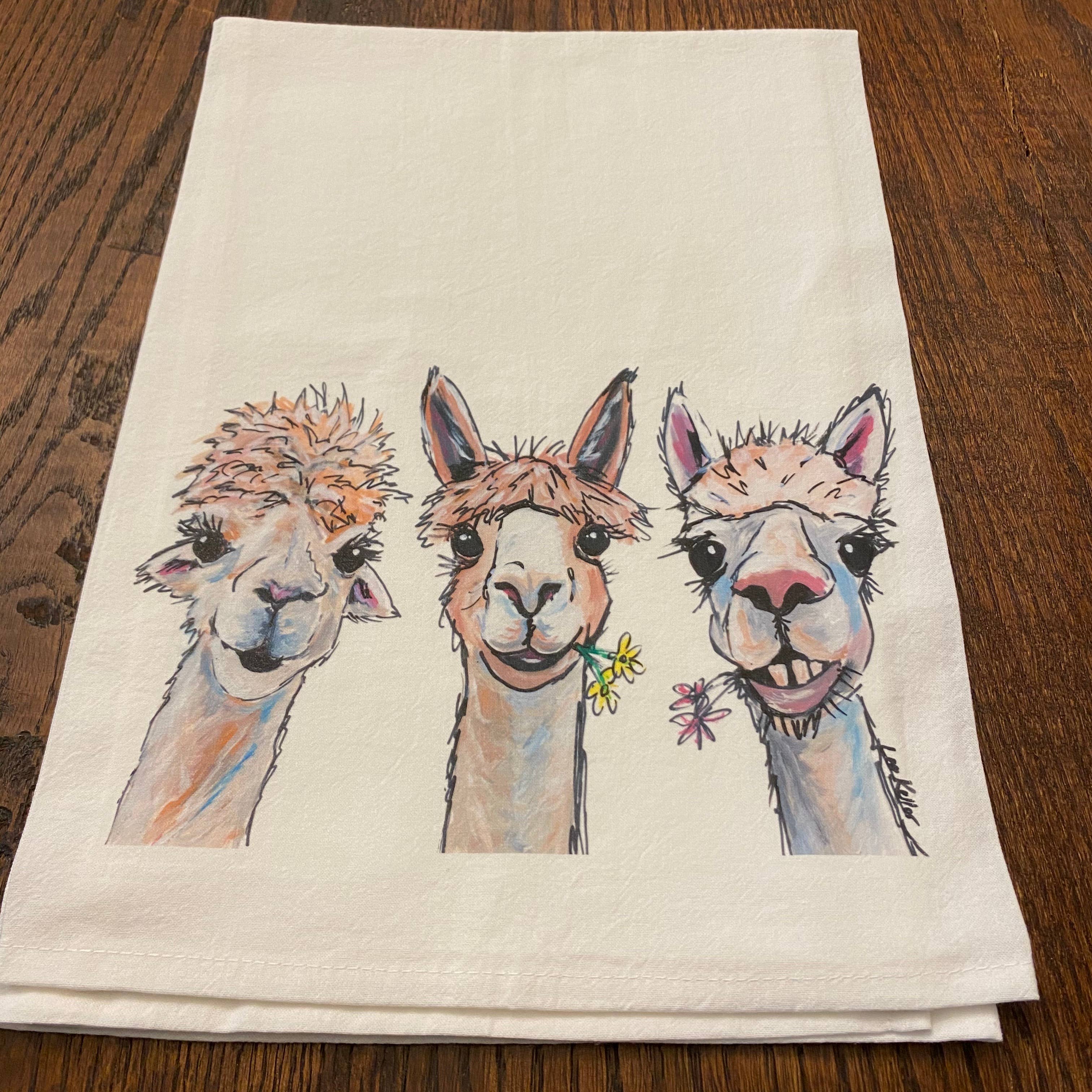 Hippie Hound Studios - Wholesale Tea Towel - Alpaca Flour Sack Towel, Alpaca Tea Towel Kitchen Decor5