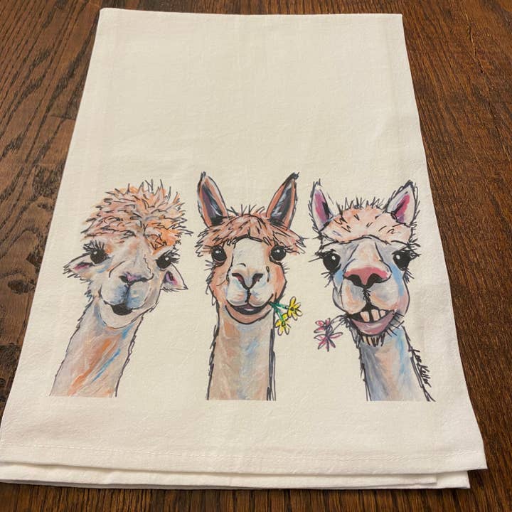Hippie Hound Studios - Wholesale Tea Towel - Alpaca Flour Sack Towel, Alpaca Tea Towel Kitchen Decor5