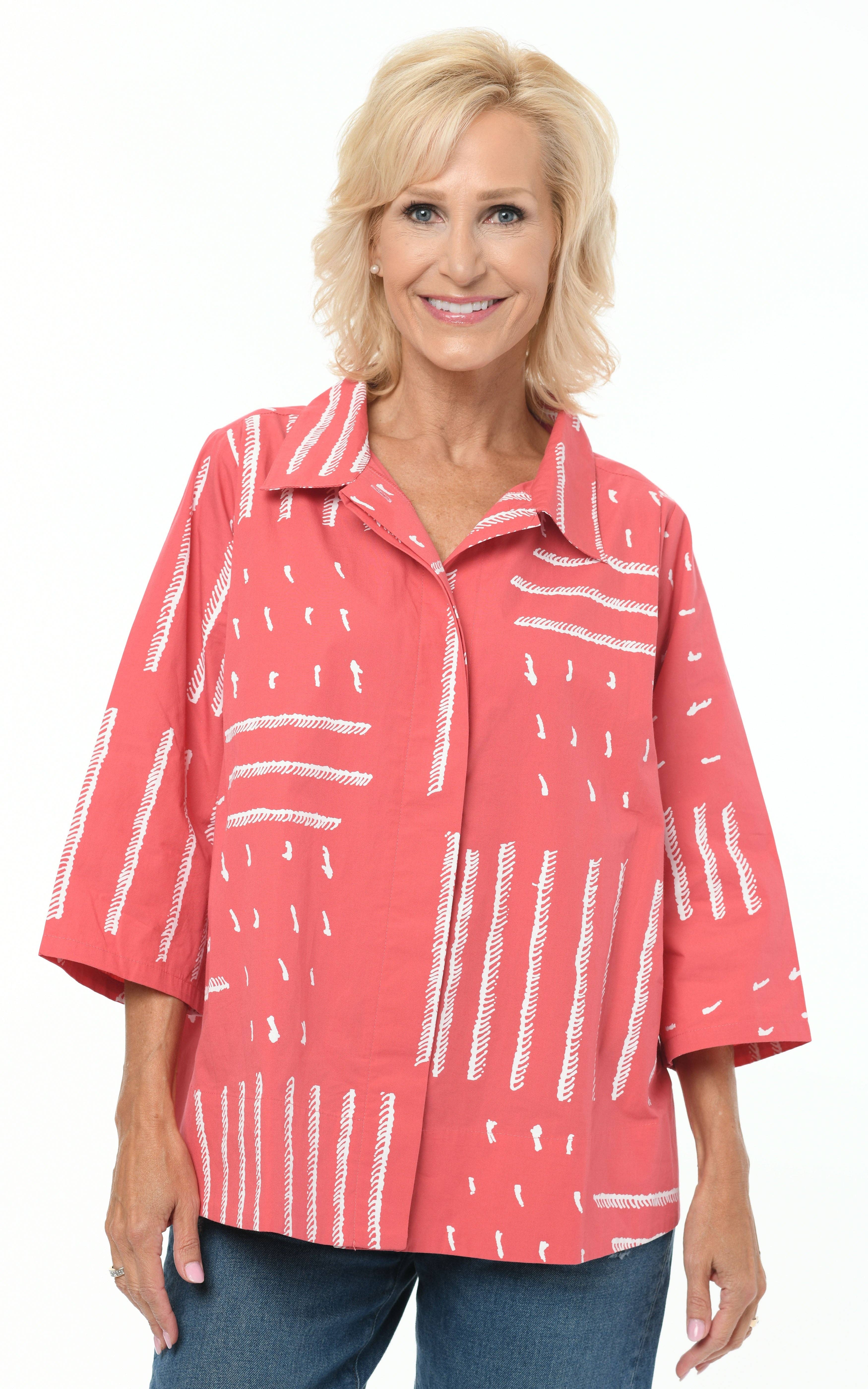 Tulip Clothing - Wholesale Button Down Shirt - Women's - SDC334 Alice in Paradise Sand Dunes*1