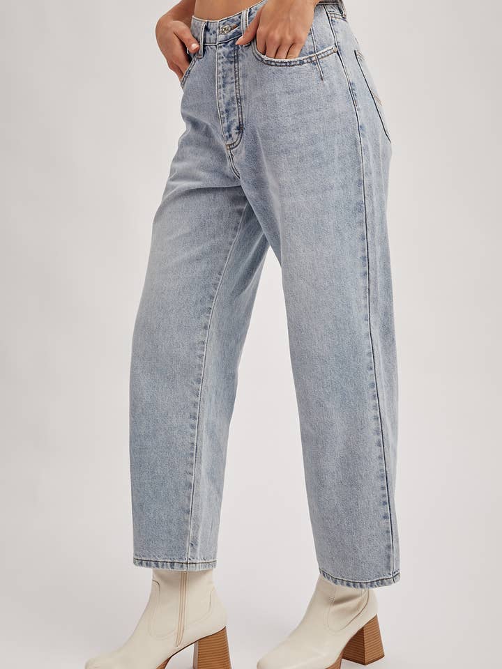 Bluivy - Wholesale Jeans - Women's - DENIM MID-RISE WIDE LEG CROPPED JEANS9