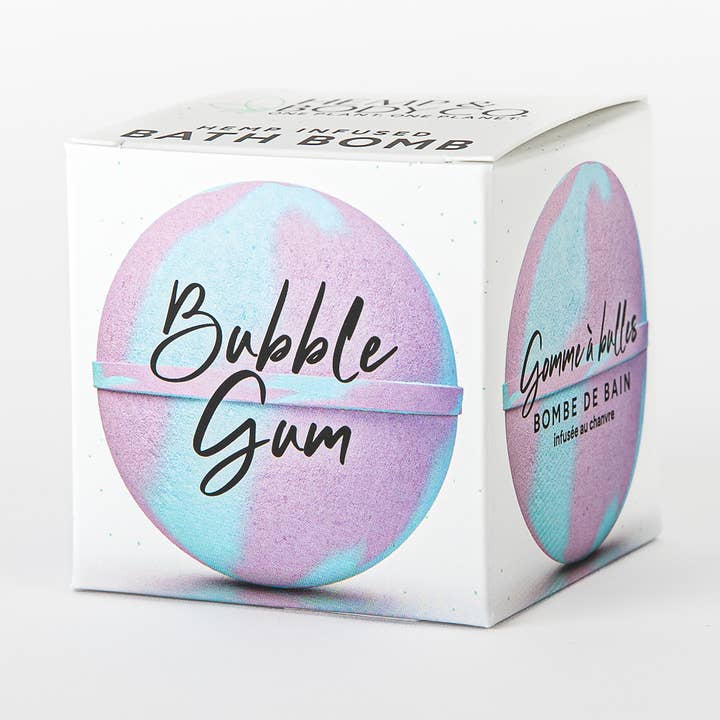 Hampainfuserad badbomb - Bubble Gum för wholesale av Hemp & Body Co