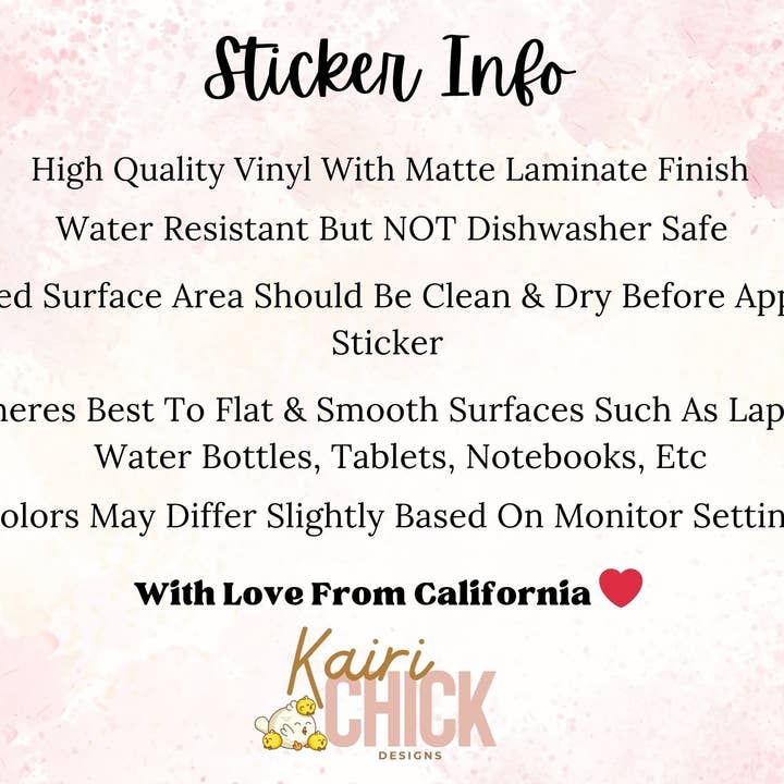 KairiCHICK Designs – Großhandel Aufkleber – Tea Time Tea Cup Cute Cat Sticker aus Vinyl, gestanzt, matt3