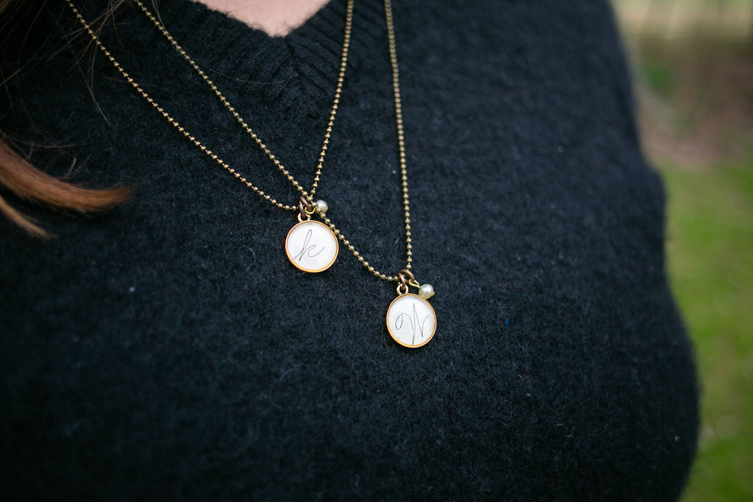 joeyfivecents - Wholesale Pendant/charm necklace - Initial Necklace - cursive, letters, back to school, fall6