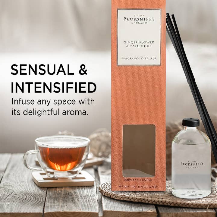 Prestige Beauty Boutique – Großhandel Reed-Diffusor – Pecksniffs Klassischer Diffusor mit Ingwerblüten und Patchouli3