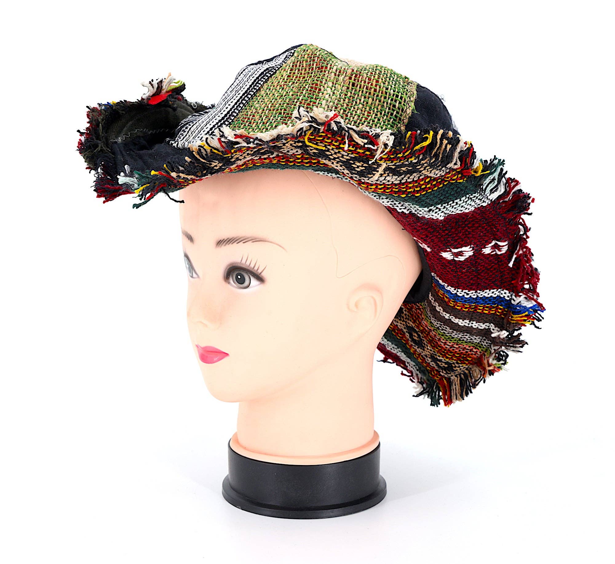 Himalaya Handmade – Chapéu de pescador - Mulher por atacado – Chapéu boêmio artesanal de retalhos hippie de cânhamo32