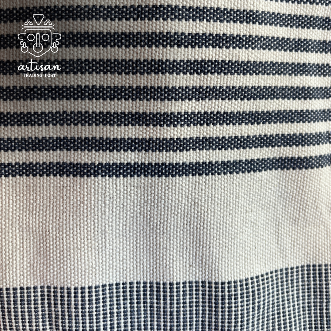 Artisan Trading Post - Venta al por mayor Hamaca - Silla colgante canguro natural con rayas azul acero1