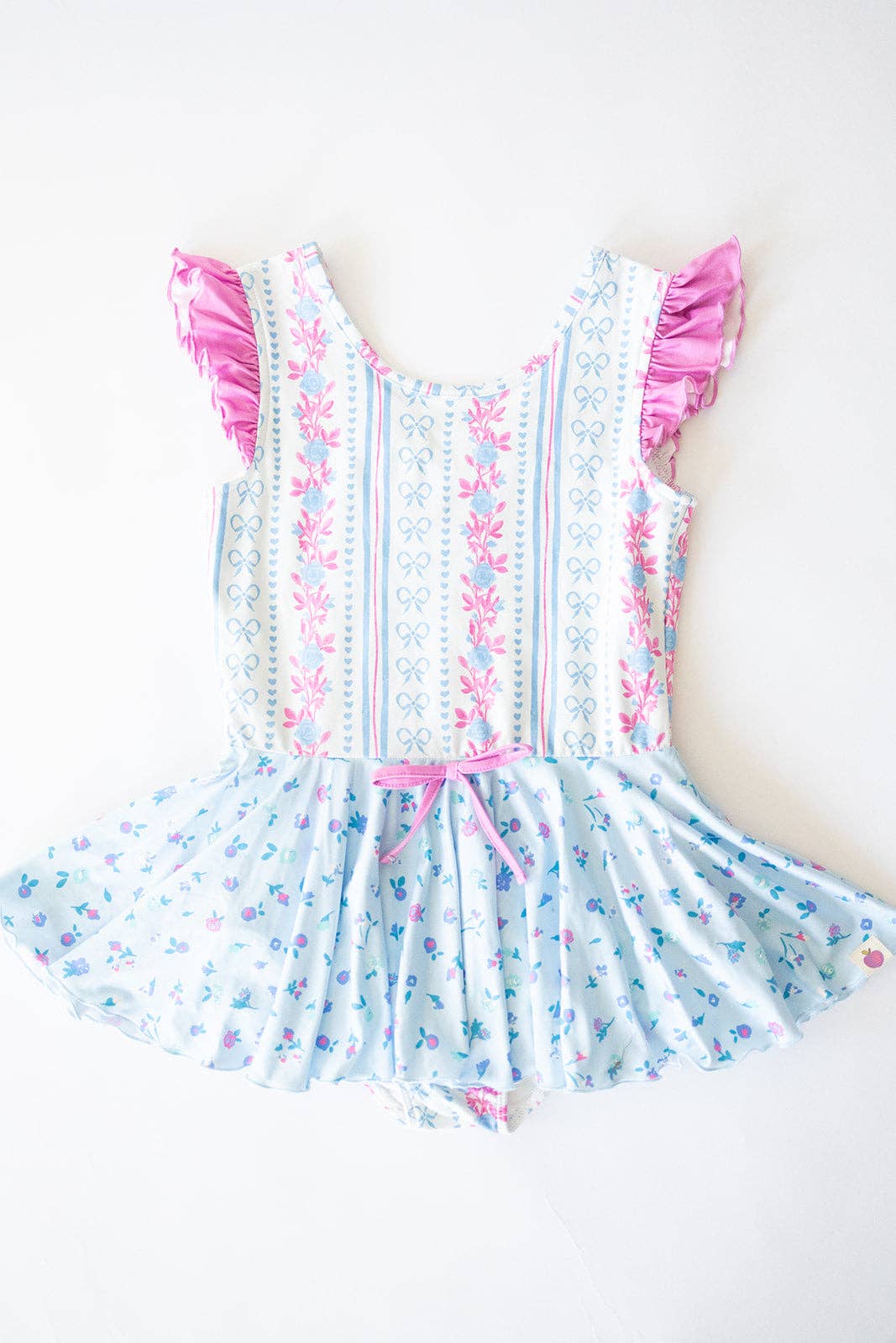 Cheeky Plum - Wholesale Leotard - Kids - Farrah Leotard - Rosé Ribbon Luxe3