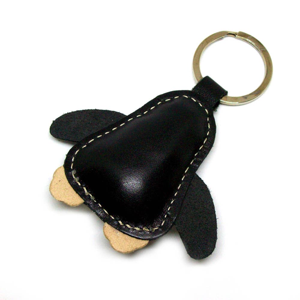 Triballi Leather Products - Wholesale Keychain - Unisex - Cute little penguin leather keychain - penguin lover gift1