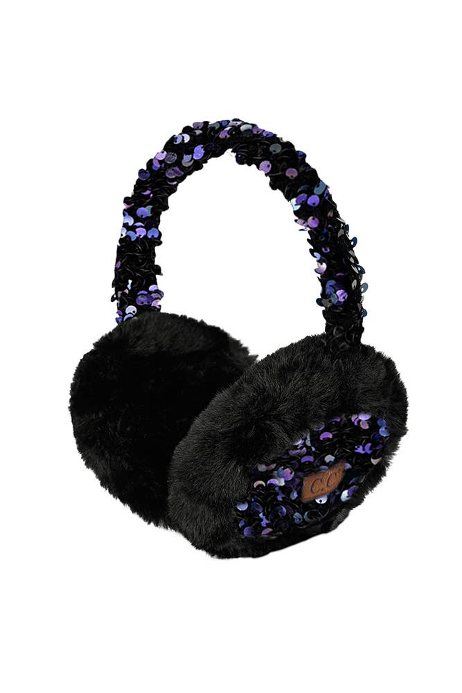 Hana - Wholesale Earwarmers/Ear Muffs - Women's - C.C Faux Fur Sequin Earmuff3