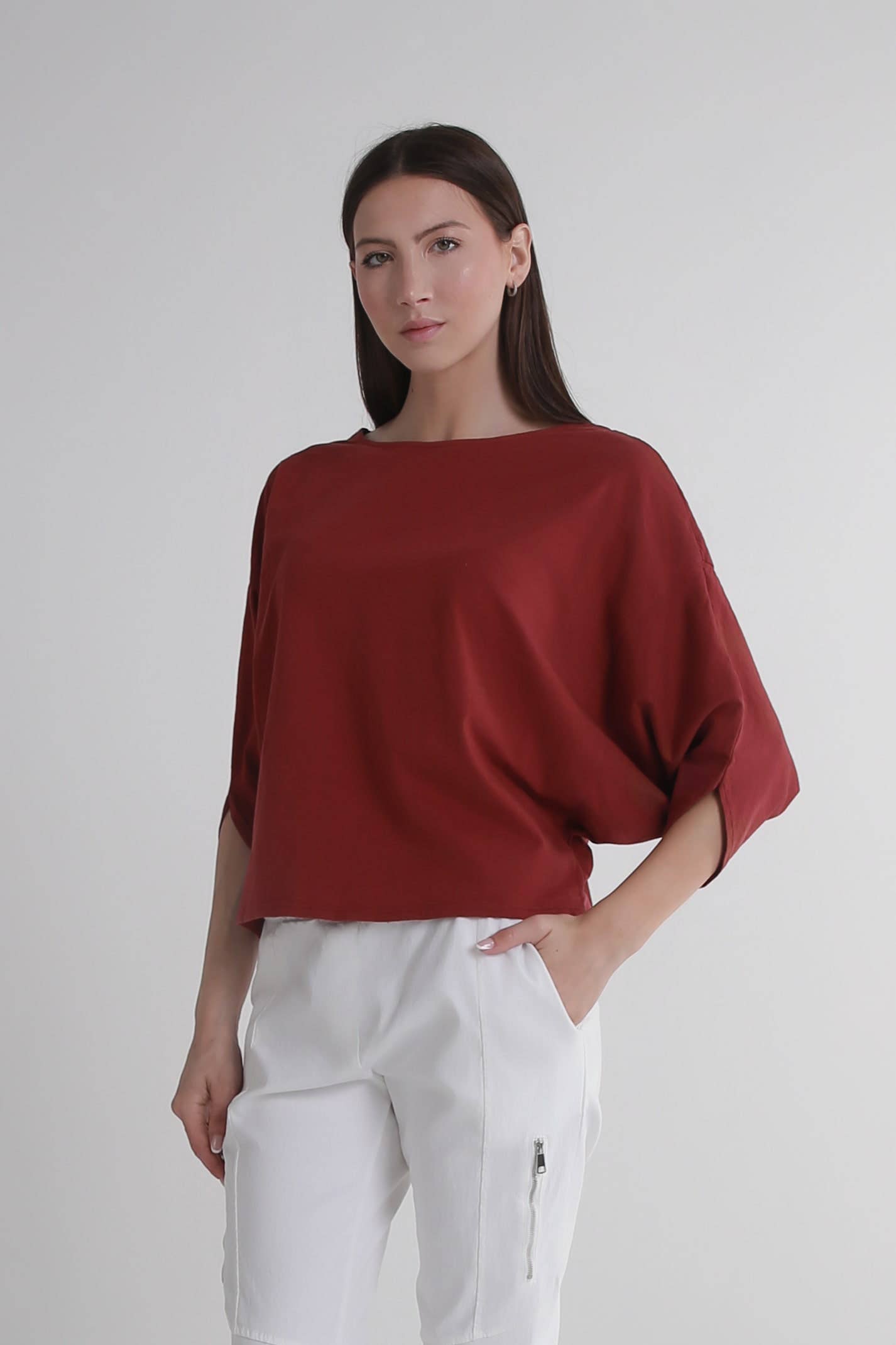 TINA Stephens Italy/Tees By Tina - Wholesale T-Shirt - Women's - Omaria Batwing Crop Top (BSS171)34