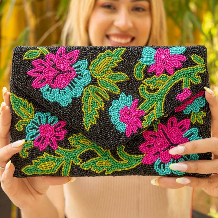 Alora Kralen Clutch Tas voor wholesale door Twine and Love