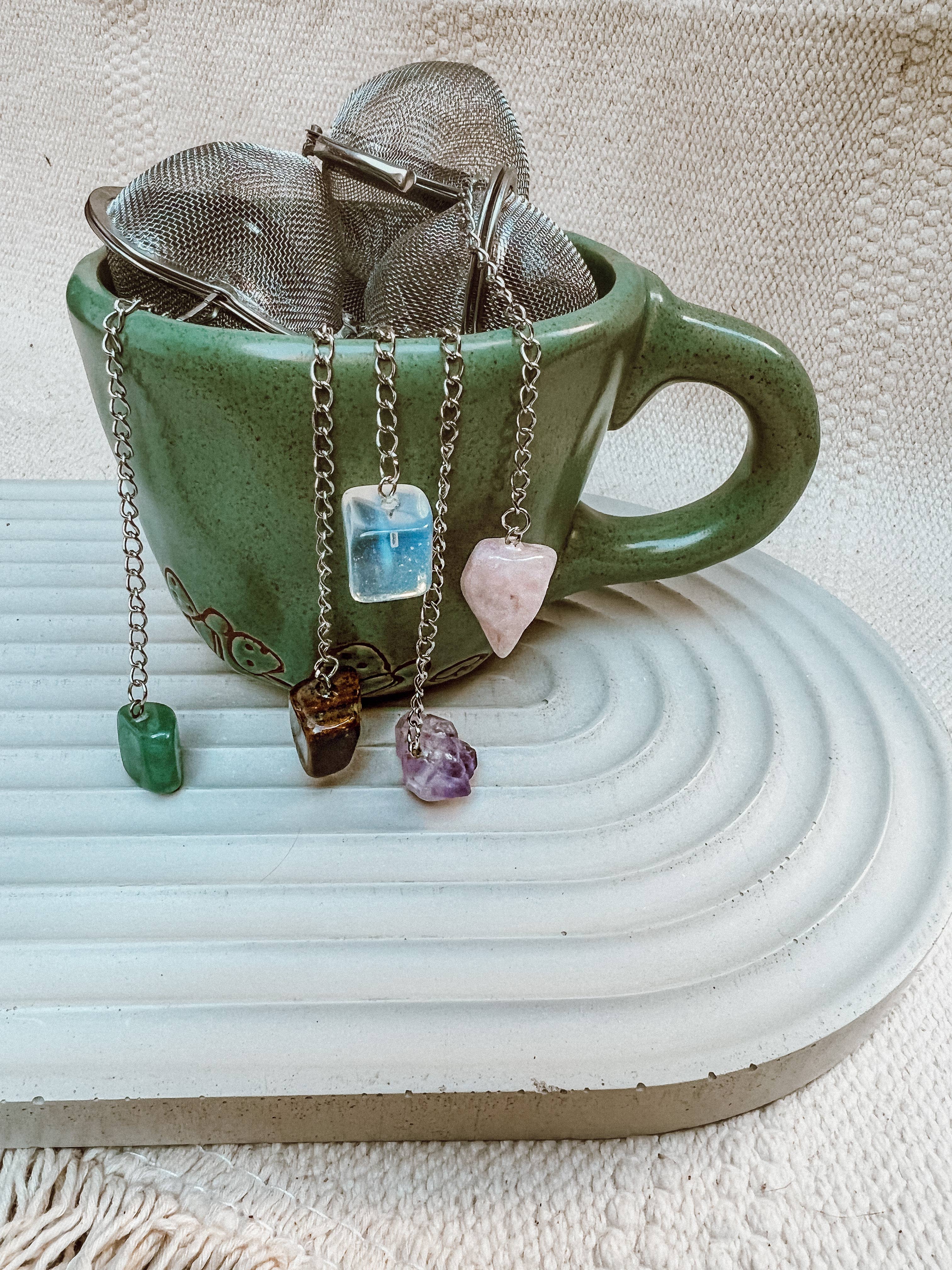 Divine Balance Co. - Vente Passoires à thé/infuseurs - Infuseur à thé en cristal en forme de cœur2