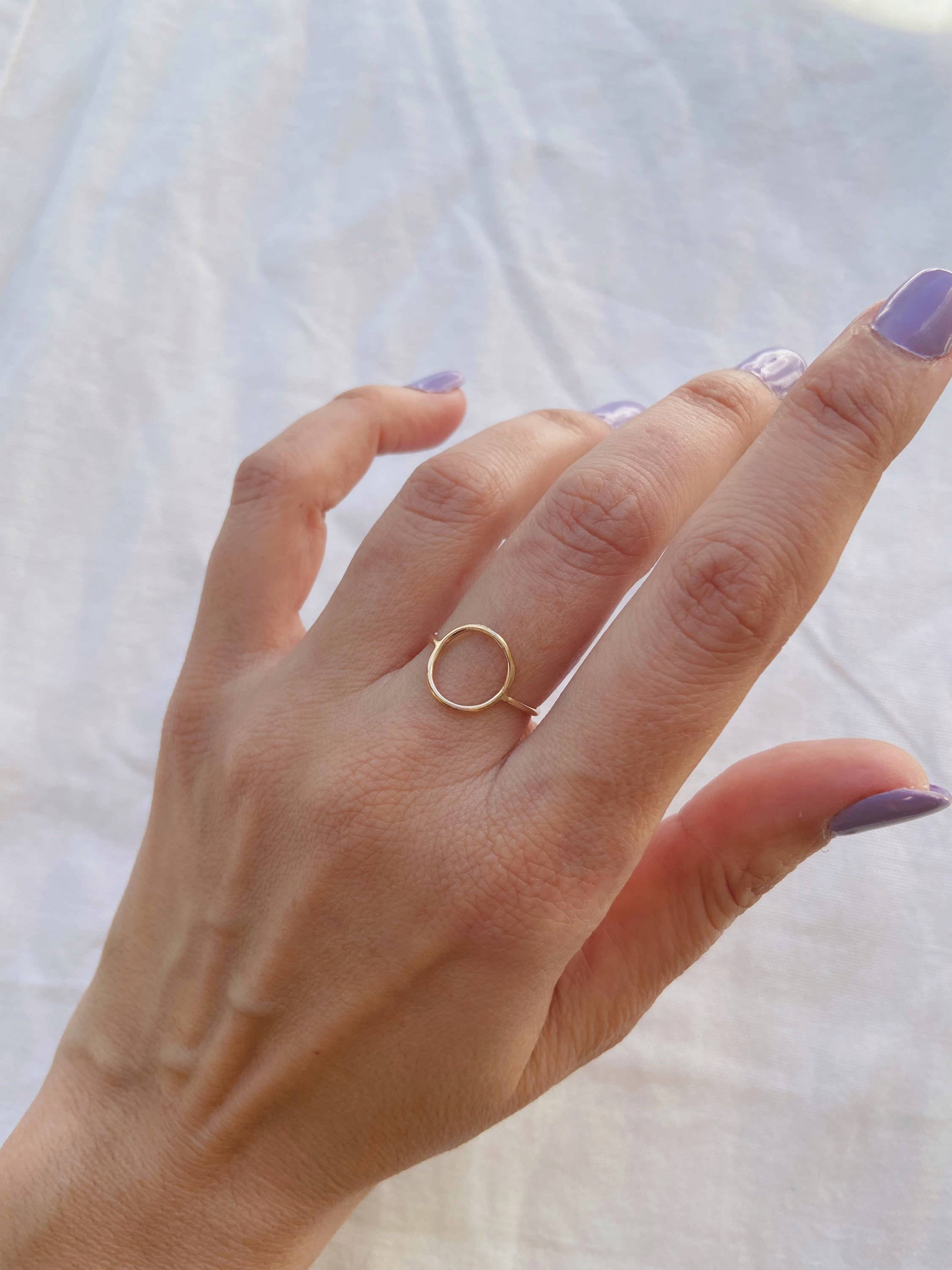 AVA Handmade Jewelry – Engroshandel Båndring – Åben cirkel Ring; Dainty Ring; Minimalistisk Ring; Guld Fyld Ring; Sterling Silver Ring; Karma Ring; Gave til hende; Tynd Ring; Infinity Ring1