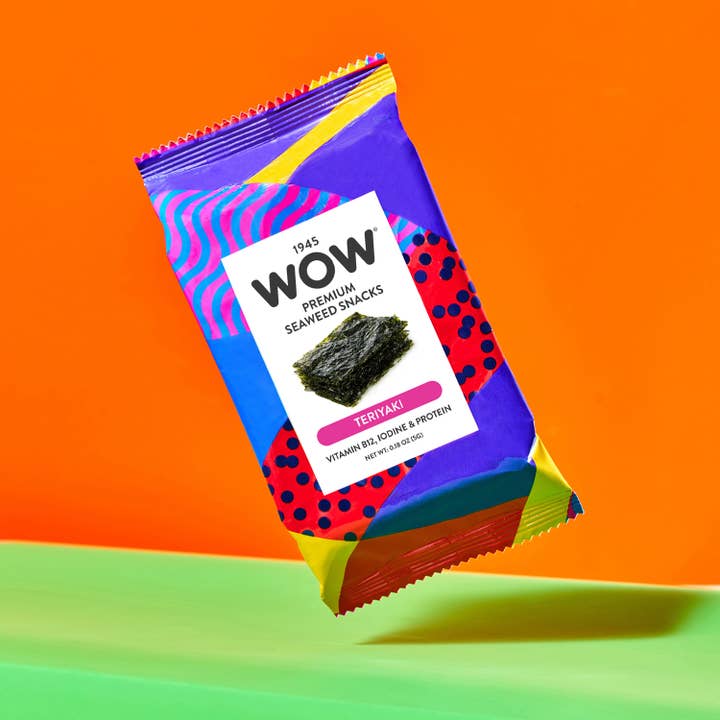 WOW Seaweed Snacks - Teriyaki - 6 Pack, 1.05oz for wholesale by 1945 WOW Seaweed