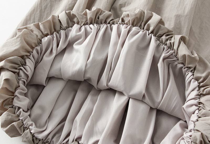 VividLux - Wholesale Skirt - Women's - High Waist Paperbag Lantern Skirt – Women's Midi Skirt10