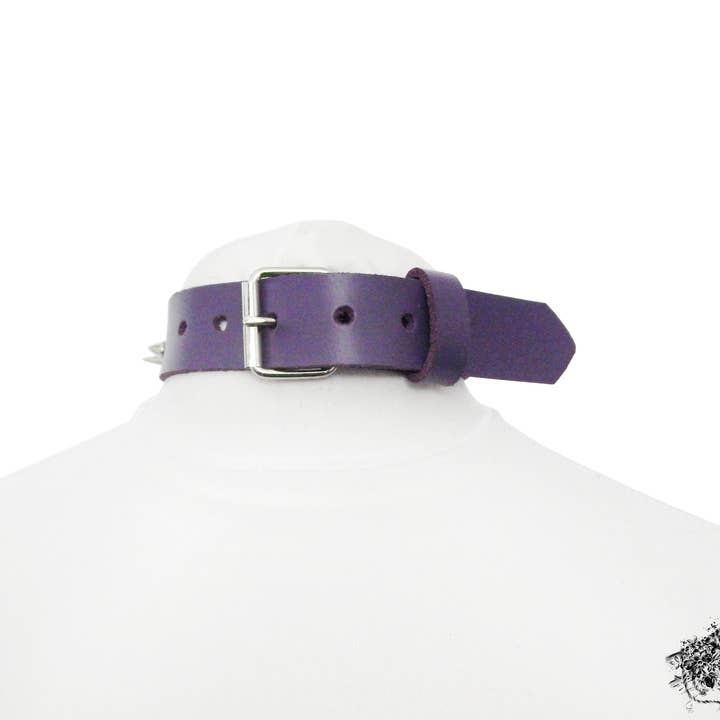 8th Sin – Engroshandel Choker/colliers – Lilla Nittebesat Dobbelt O-Ring Choker - Læder O-Ring Halsbånd