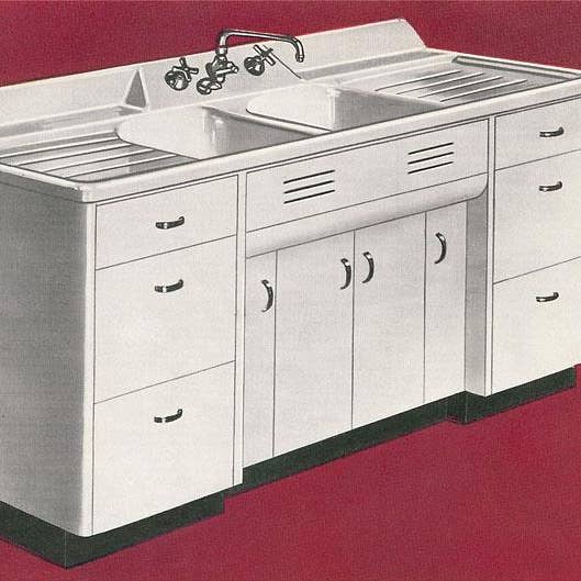 Found Image Press – Engroshandel Kunsttryk – Kunsttryk AD-237 Fyrretyvernes Køkkenvask0