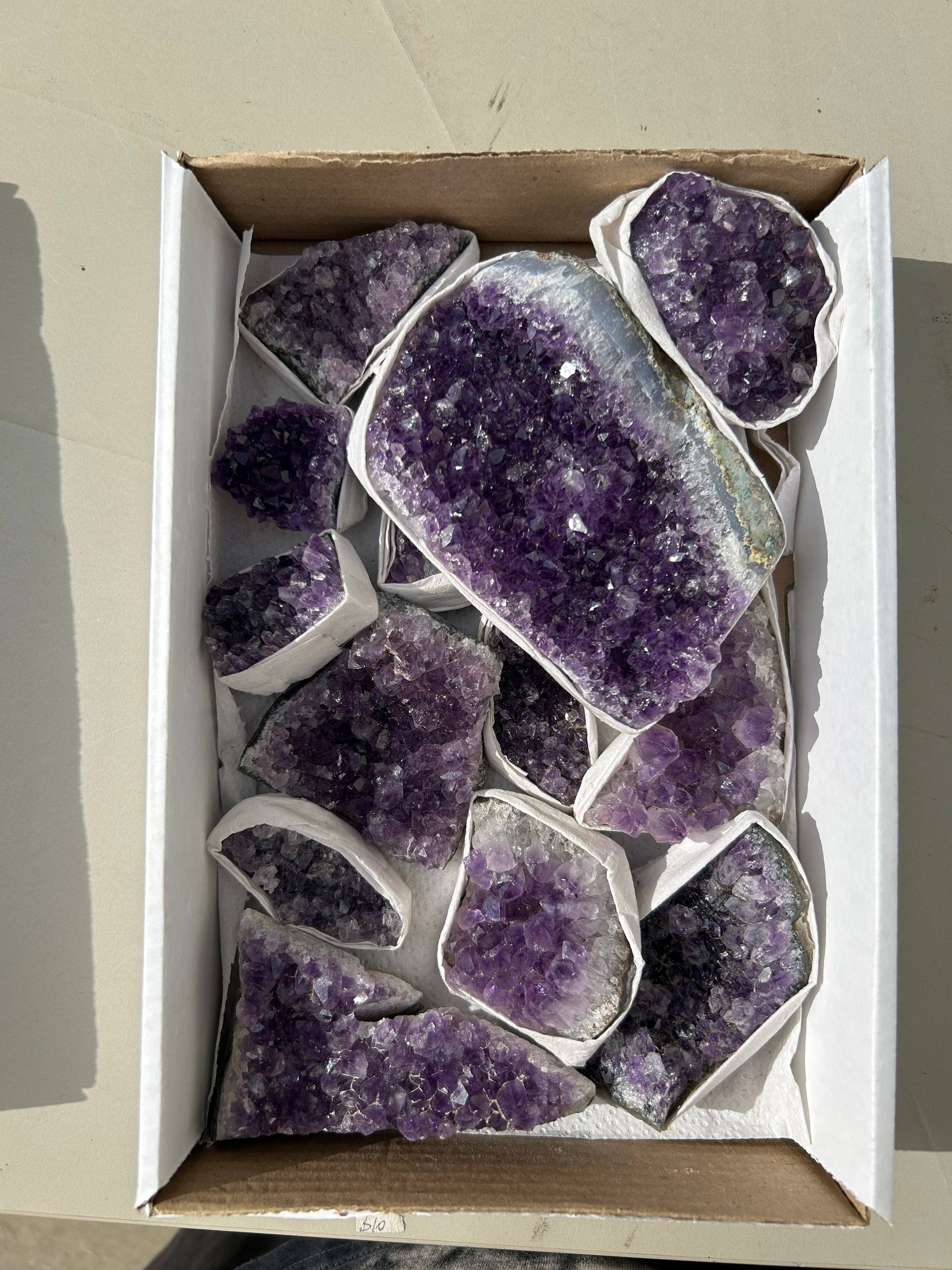 Gemwise – Engroshandel Spirituelle sten og krystaller – Ametyst Halvfladt1