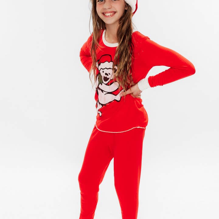 Grateful Dead Holiday Santa Bear Bamboo Thermal Set for wholesale by Rowdy Sprout